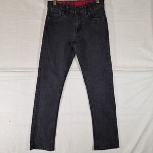 Levi's 511 Slim Black Jeans Youth 14 Reg 27x29 Stretch‎ Dark Wash